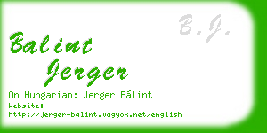 balint jerger business card